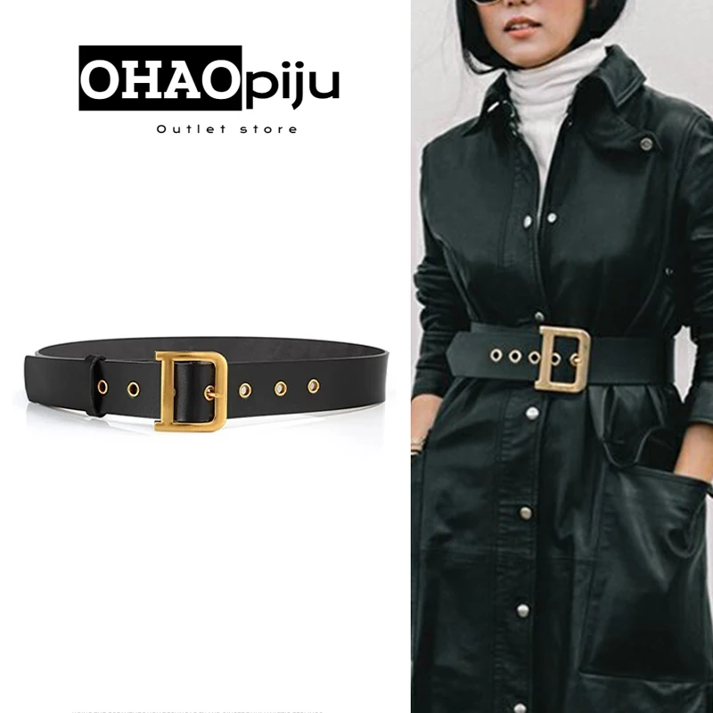 2024 New Fashion Luxury Brand Leather  Women Waist Belt For Female Strap Casual Jeans Decorative Belts Free Shiping  for Women