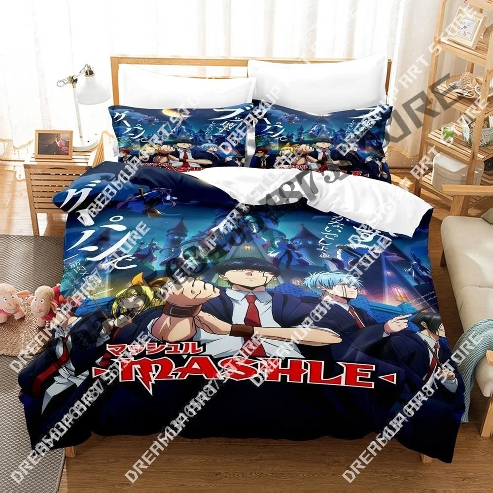 3D Print Mashle Magic and Muscles Bedding Set Single Twin Full Queen King Size Bed Set Adult Kid Bedroom Duvetcover Sets Anime