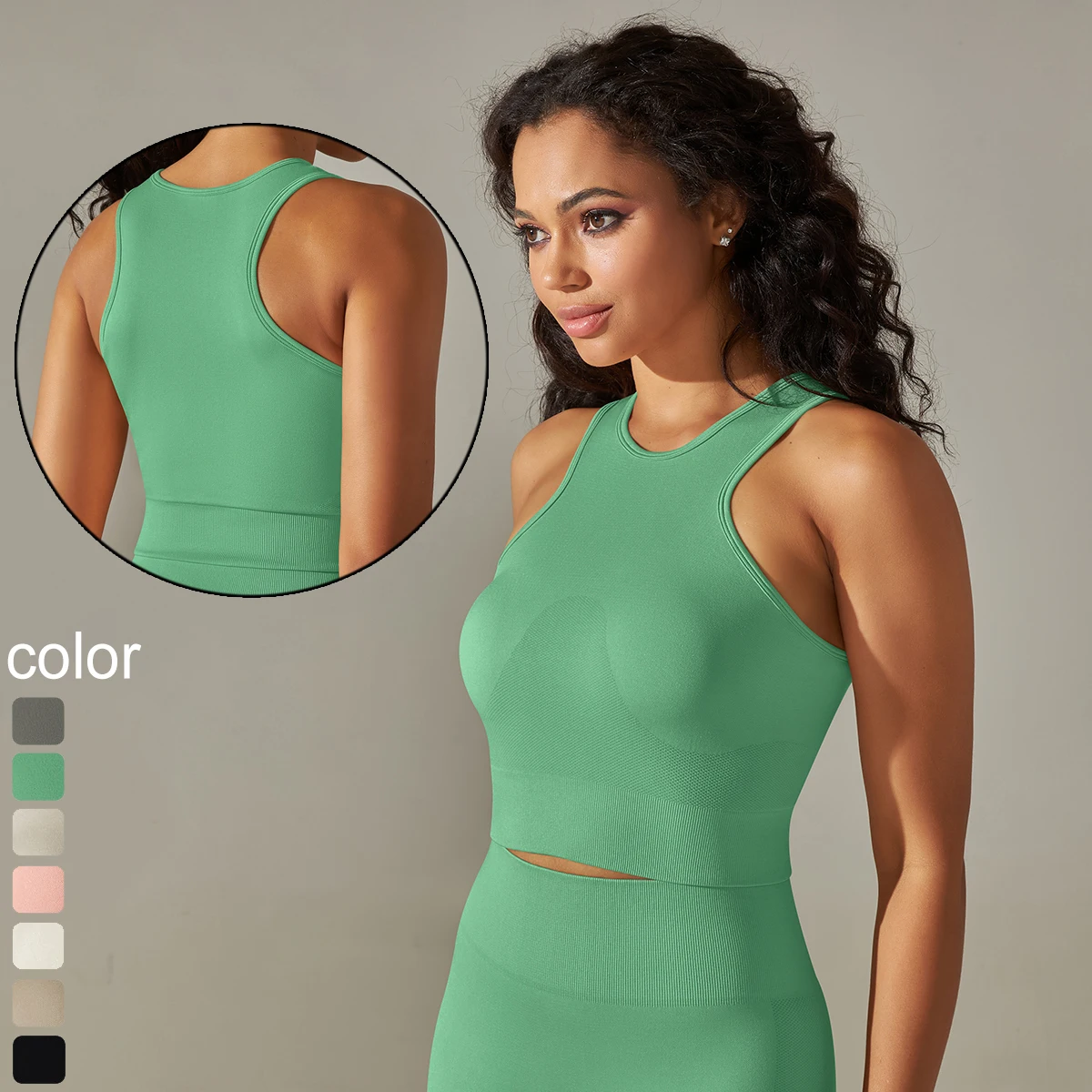 

Sexy Shockproof Yoga Vest Woman Gym Sports Solid Color Nylon Running Yoga Vest Sleeveless Tight Breathable Workout Top