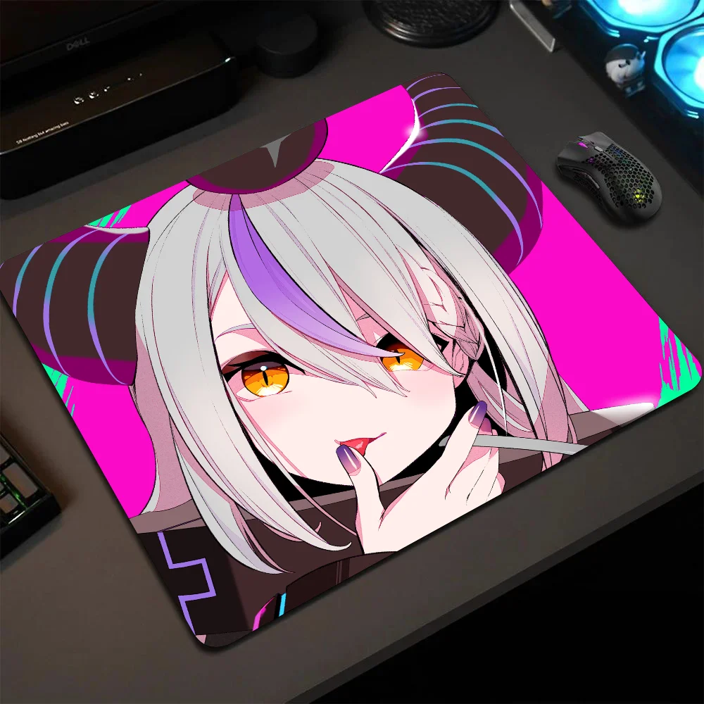 

La+ Darknesss Hololive Girl Anime Mousepad Small LockEdge Mouse Pad For Gamers Computer Desk Pad Anti-slip Rubber