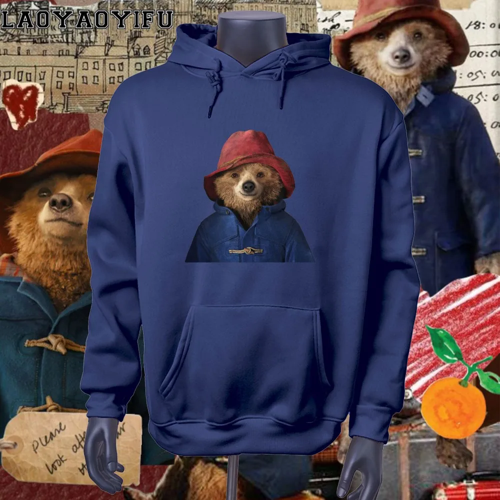 Please Lookafterthis Bear Thank You Cartoon Paddington Bear in London Graphic Unisex Hoodie Women Casual Everyday Women Clothing