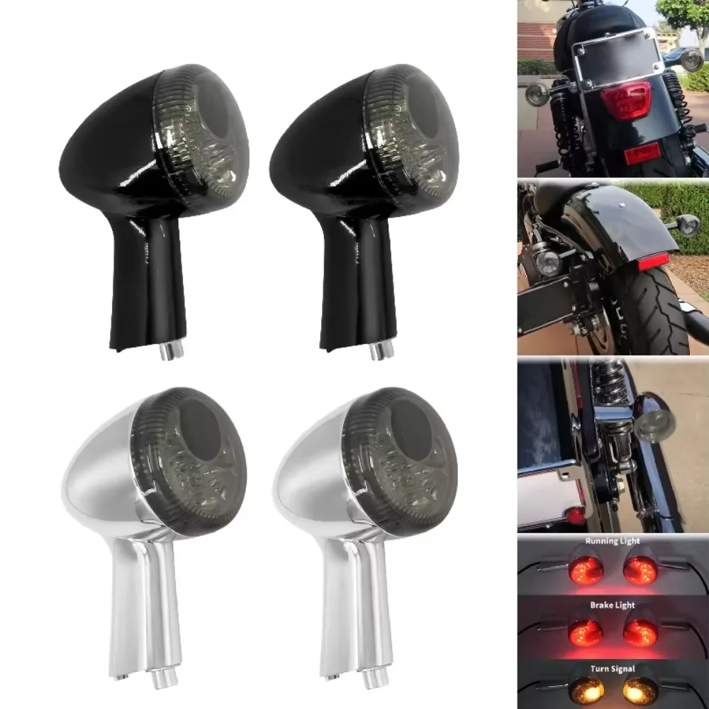 2xMotorcycle Rear Turn Signals Indicators LED Brake Lights For Harley Sportster 883 Iron XL1200 48 Roadster Super Low 1992-2022
