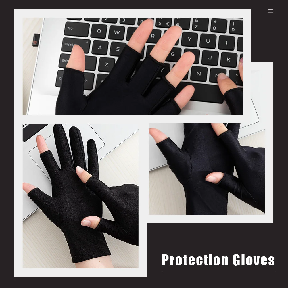 

4Pcs Ultra Thin Sun Protection Gloves Non-Slip Breathable Outdoor Sports Gloves for Cycling Running Hiking Women Protective