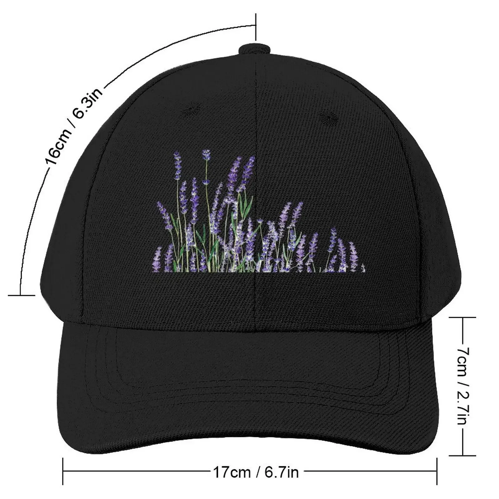 purple lavender horizontal watercolor Baseball Cap Designer Hat Uv Protection Solar Hat tea Hat Anime Women's Men's