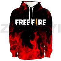 3D Funny Free Fire Hoodie Tops Cosplay Costume Free Fire Garena Game Sweatshirt Men Clothing Anime Pullover Streetwear Adults