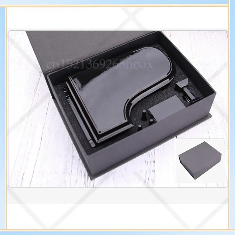 

-SPOR Miniature Grand Piano Model Kit Musical Instrument With Chair,For Home Office Decoration(Black, Without Music) Small