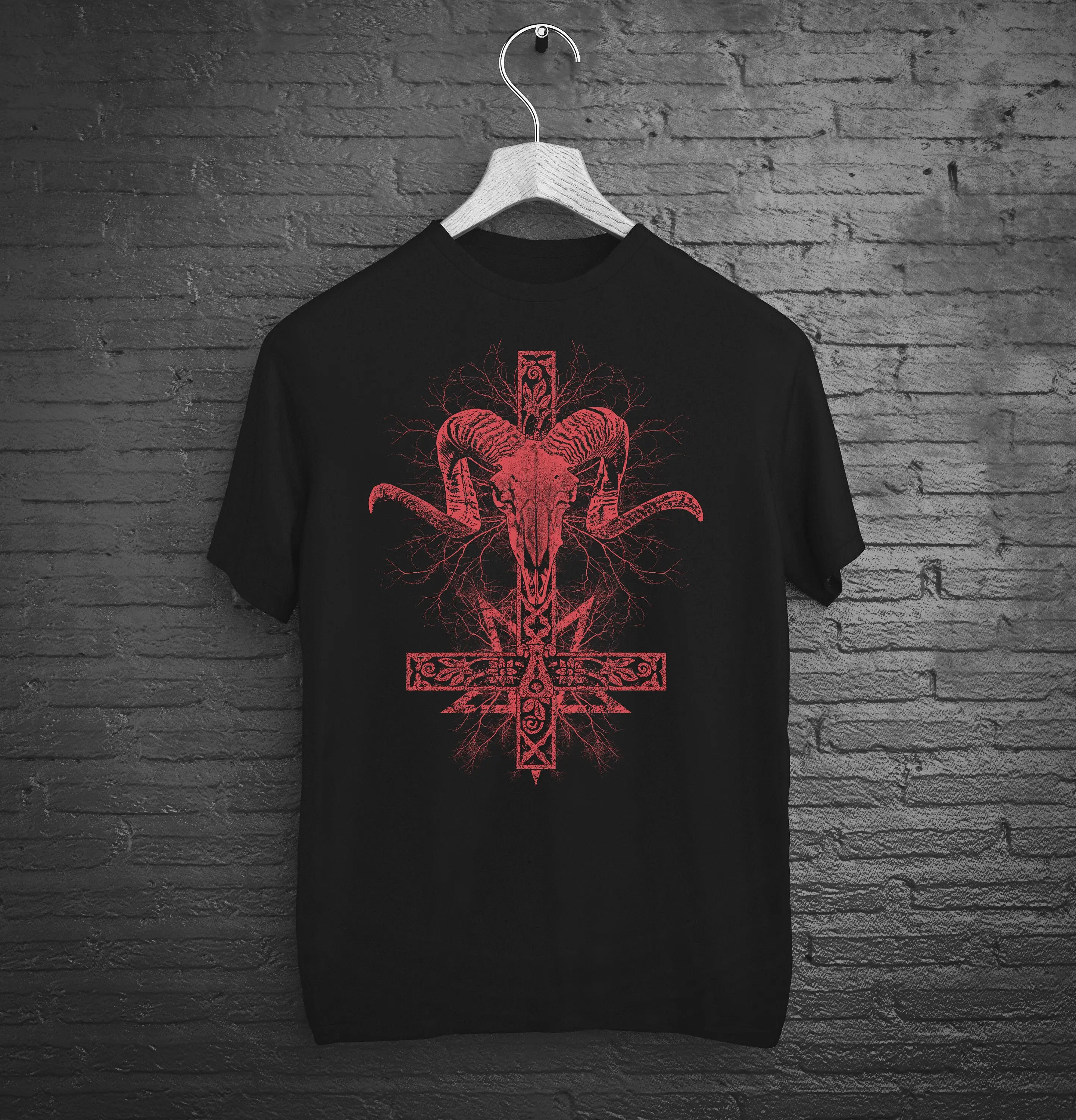 Satanic Baphomet Occult Tshirt for Witches and Metalheads / Gothic Occult Satanic Clothing / Skull Emo Shirt Eboy Egirl Clothing