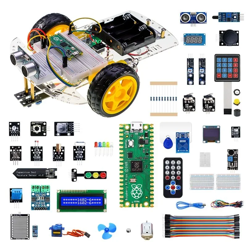Hot Sale Elecrow Raspberry Pi Pico Advanced Kit for kids Includes 32 Modules & 32 Project Lessons STEM kits as child gift
