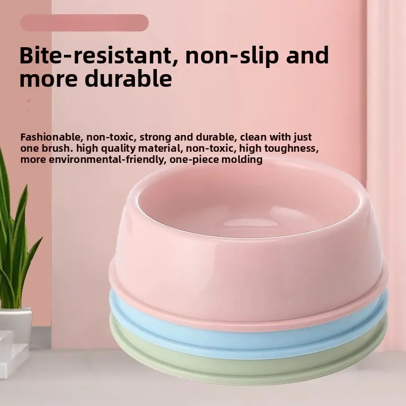 Pet Dog Food Bowl Cat Water Feeding Bowl Durable Thicken Plastic Wheat Stalk Feeder Bowls for Small Medium Dogs Puppy Products
