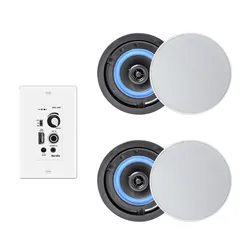 Herdio 4 Inch Ceiling Speakers Bluetooth 160W 2-Way Amplifier Receiver For Home Audio Loundspeaker Stereo Music Player