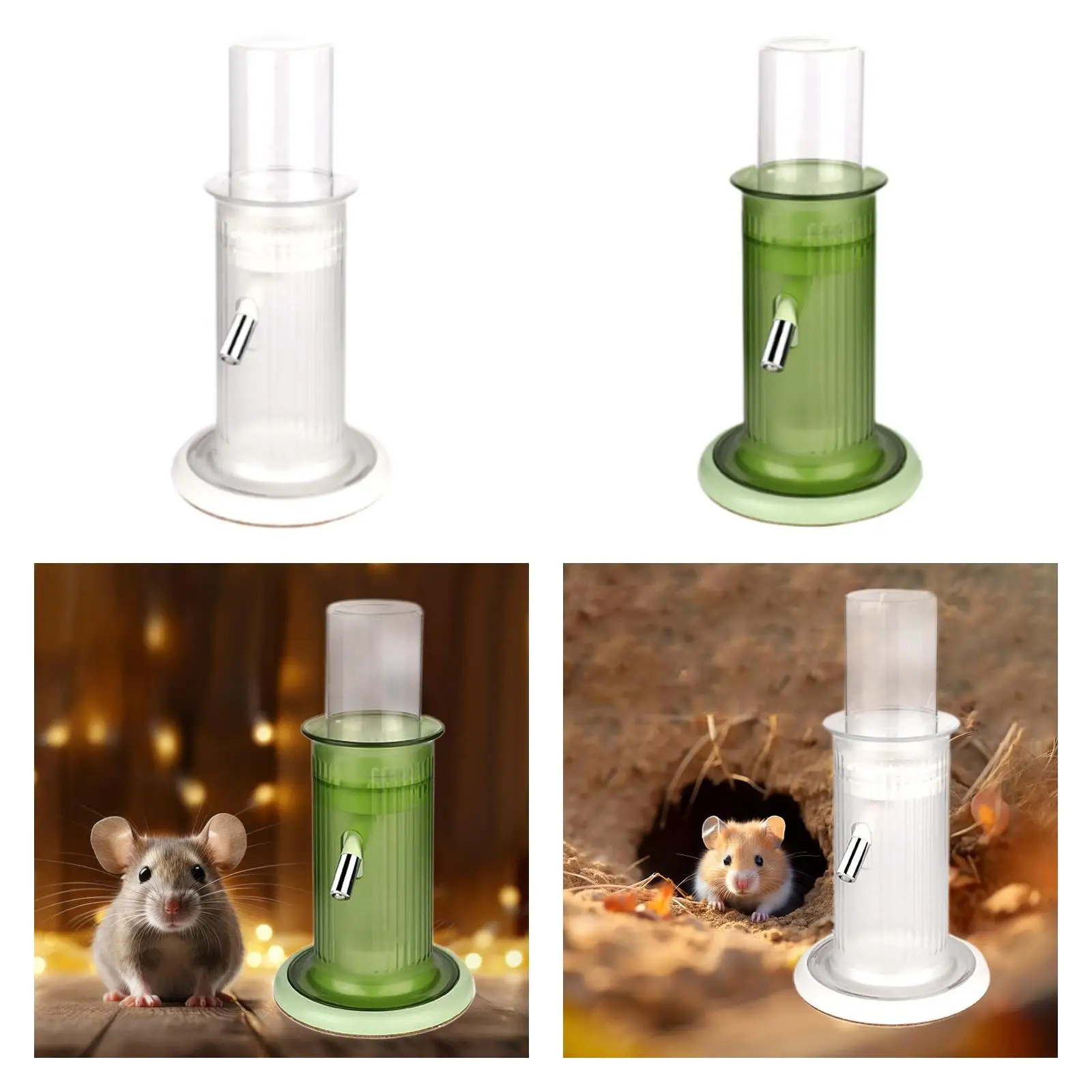 Bottiglia d'acqua per criceti Alimentatore automatico per alimenti Stazione di alimentazione Contenitore staccabile Dispenser d'acqua Forniture per animali domestici per conigli Mouse