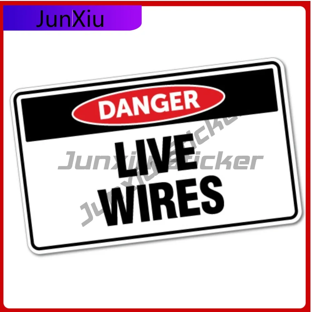 

Danger Live Wires Sticker Decal Safety Sign Vinyl #6421ST Anime Waterproof Accessory Car Laptop Window Bumper