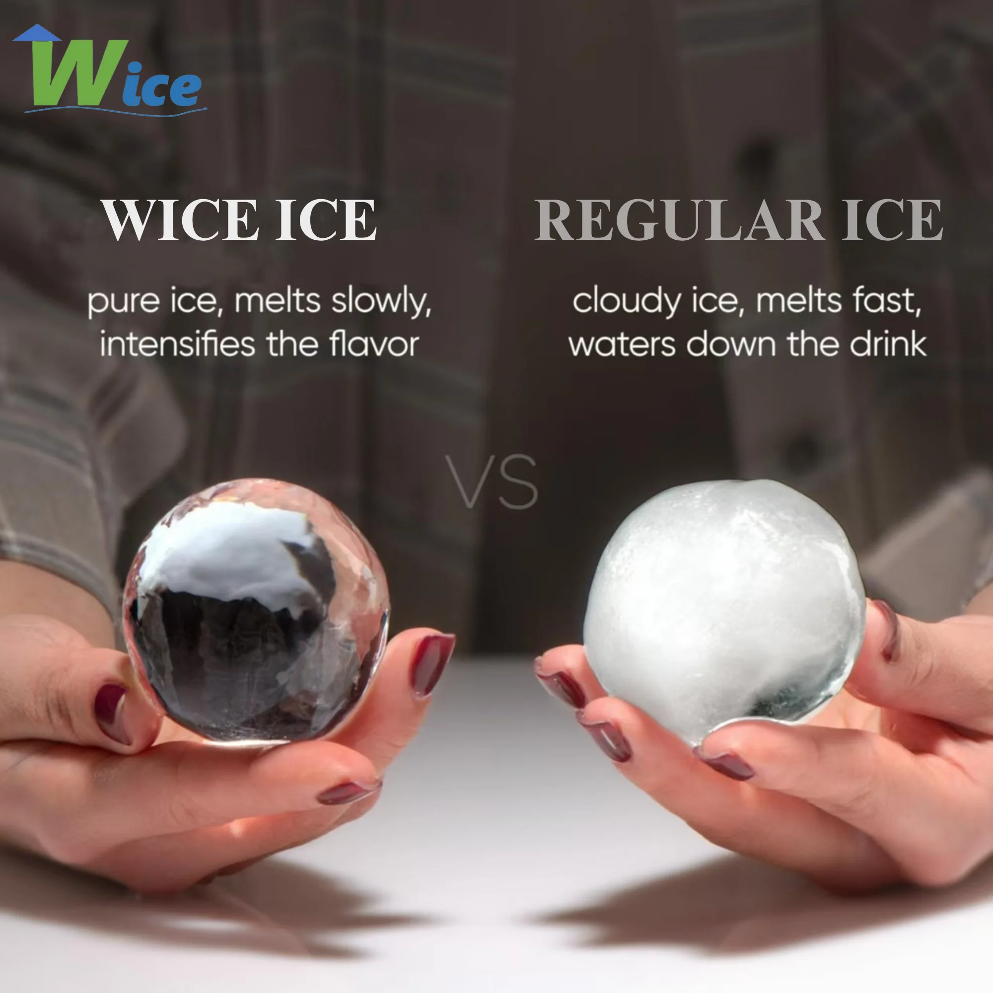40 Pcs/24h Spherical Ice Maker for Bars Slow-Melting Sphere Ice Ball Machine with Spray Type Ice Making System for Business
