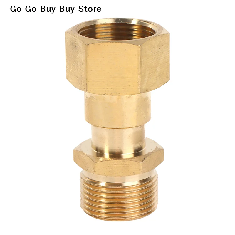 【S】M22 14mm Brass High Pressure Washer Swivel Joint Connector Hose Fitting Thread 360 Degree Rotation Hose Sprayer Connector