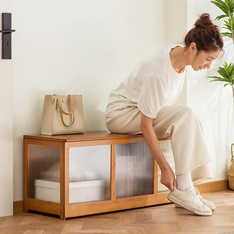 

Shoe change stool entry door long strip multi-layer simple door home seated shoe cabinet entrance living room new model