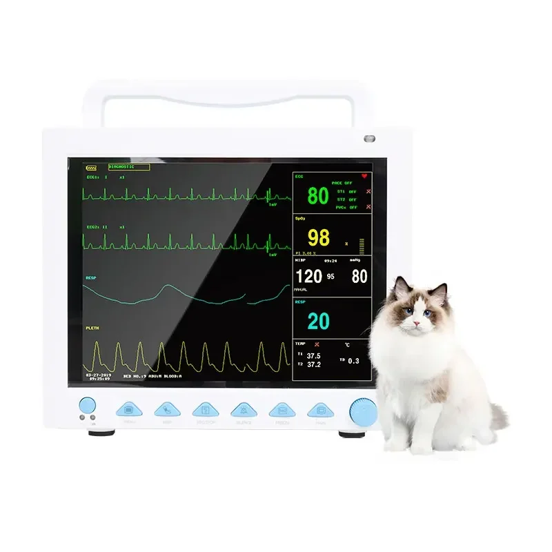 CMS8000VET Veterinary ETCO2 Multiparameter Vital Sign Capnograph Vet ing Equipment