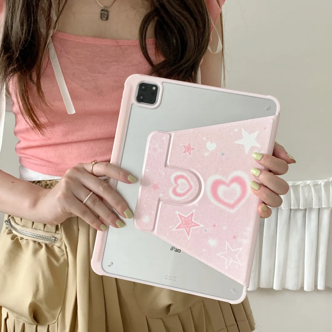 Чехол-держатель для iPad, с рисунком в виде сердца