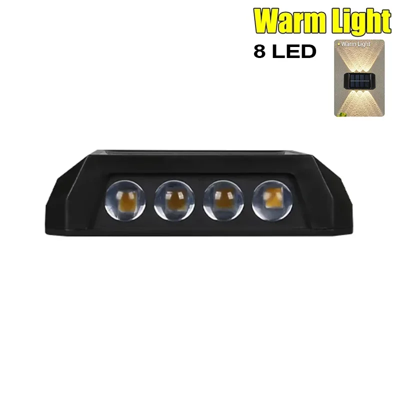 LED-licht op zonne-energie, waterdichte wandlamp voor buiten, schemering tot zonsopgang hek verlichting voor zomer tuin tuin veranda loopbrug camping thuis december