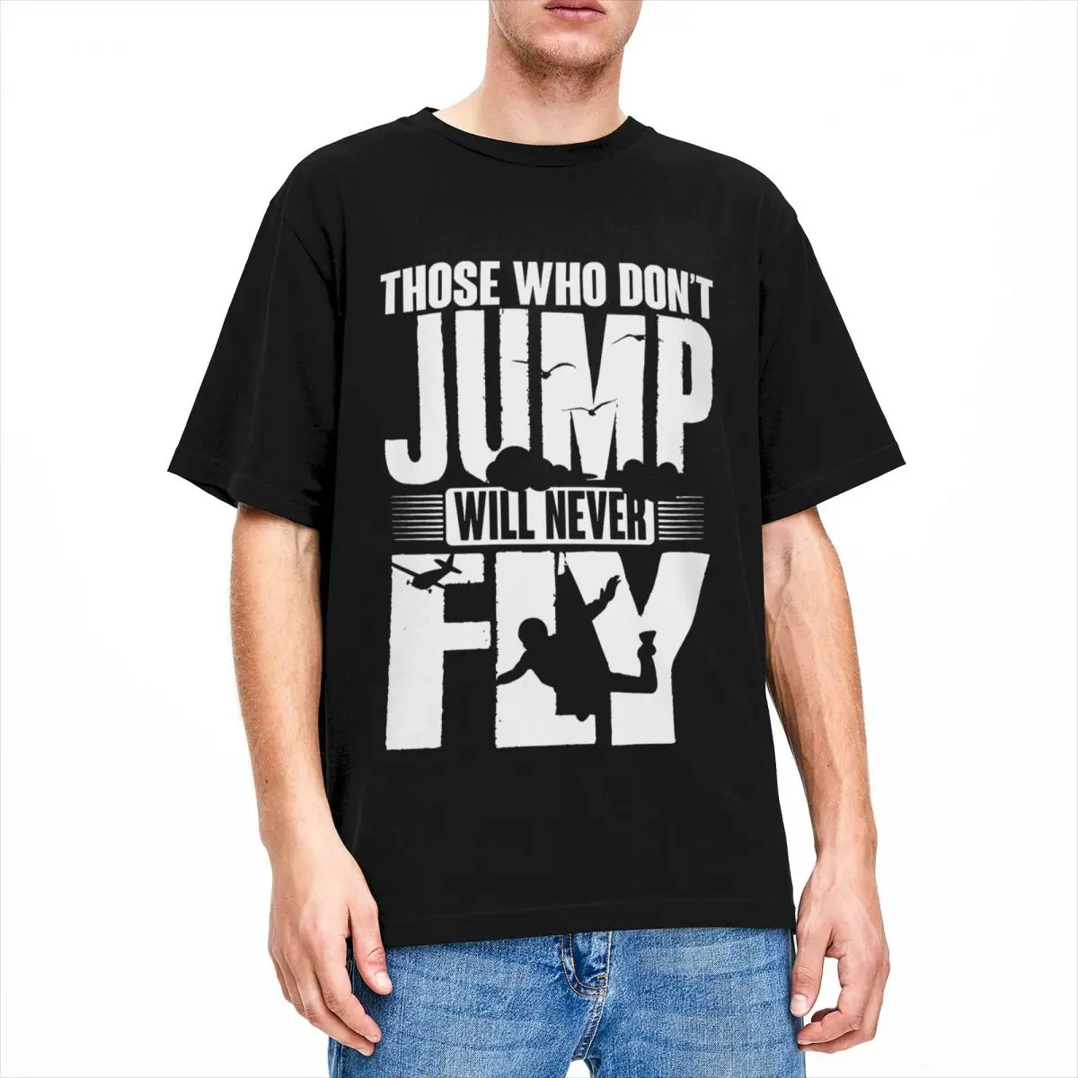 Base Jump Skydiving Merch Shirts Men Women Airplane SkyDive Lover Novelty Cotton Unique Clothing