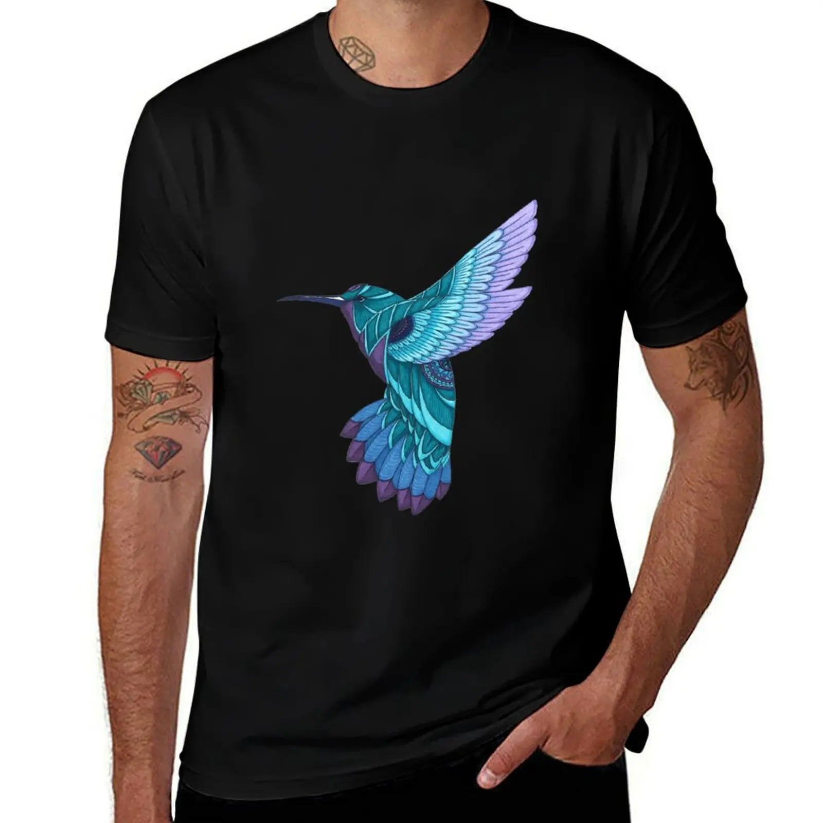 

Hummingbird T-Shirt boys animal print oversized luxury designer Personalized t-shirt mens vintage t shirts