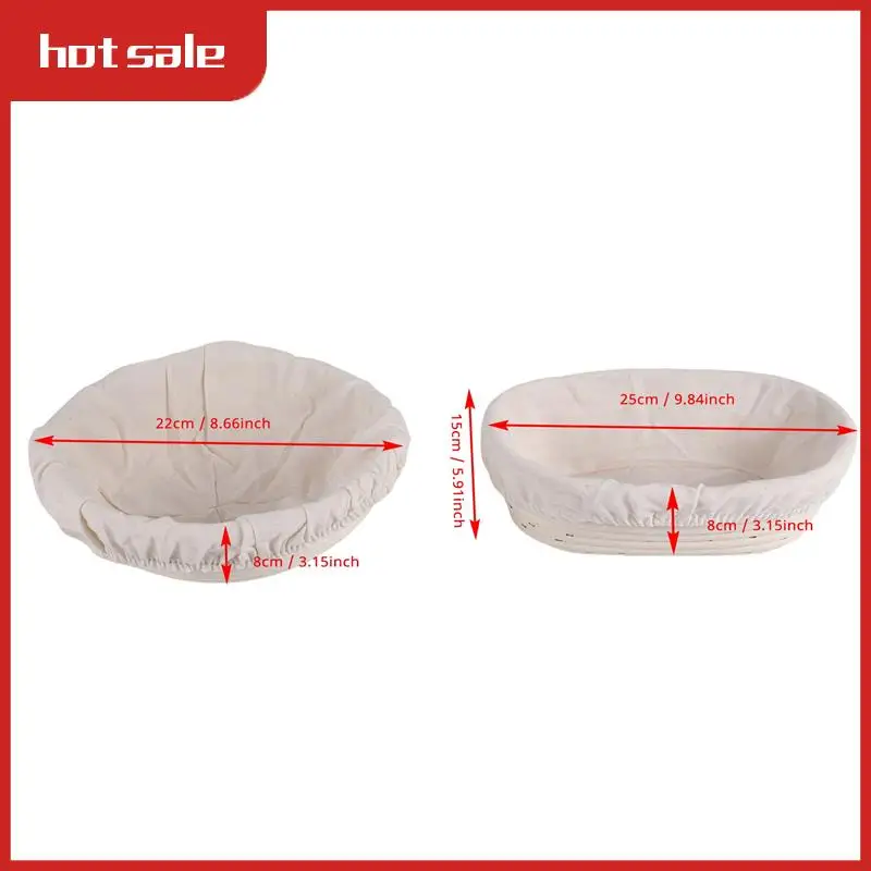 

A33R-6Pcs Banneton Proofing Bread Basket With Removable Liner And Scraper For Baker Baking Tools