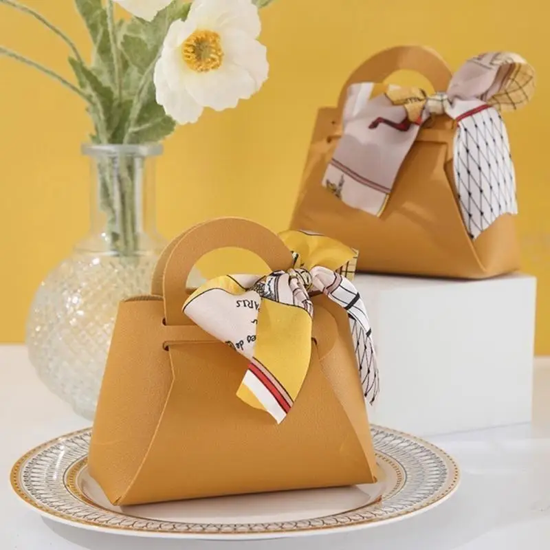 P9FE Lederhandtaschen-Verpackungsbox, Geschenkbox, kleine Verpackungshandtasche für Schmuck – Detail 9