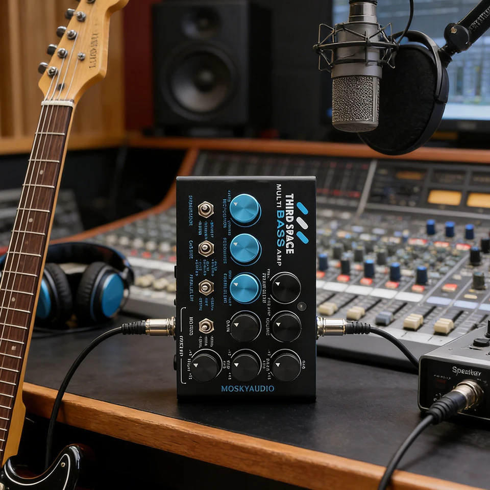 Mosky THIRD SPACE Guitar Effect Pedal, Bass Preamp with Cabinet