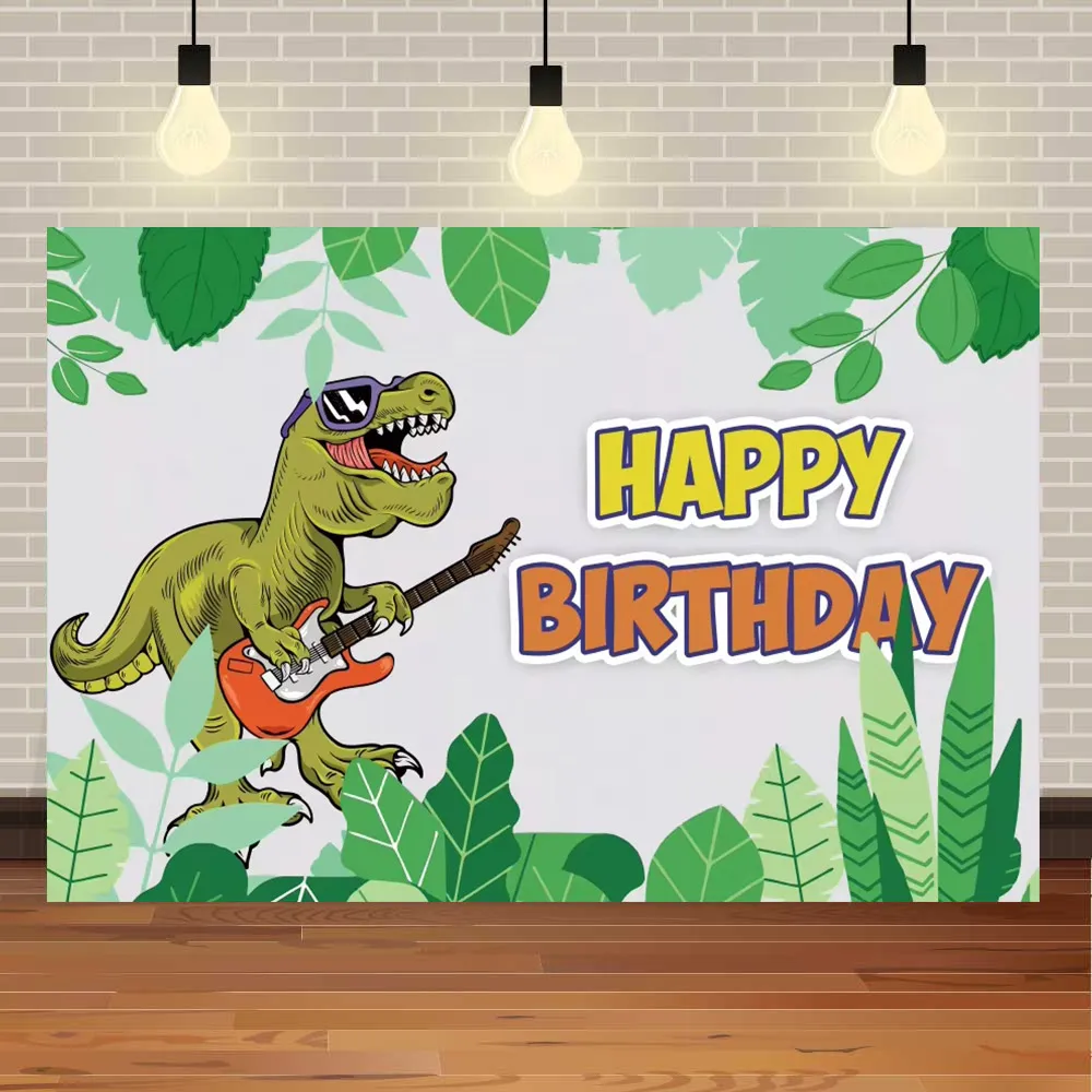 Animal World Dinosaur Theme Baby Boy Birthday Party 3D Safari Jungle Baby Shower Portrait Photography Background For Studio Prop