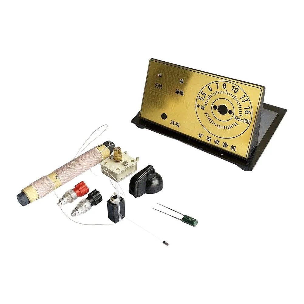 2025 Dual Circuit Crystal=Radio DIY Kit With Impedance Converter Gold PCB Assembly Project For Electronics Learning & Experiment