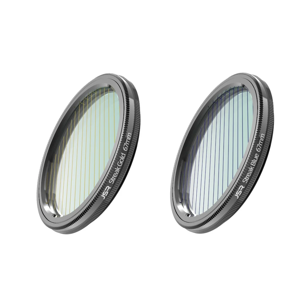 Yellow Blue Streak Lens Filter Special Effects Anamorphic Optical Glass 37/40.5/43/52/62/77/82/95mm Flare Camera Filter for DSLR