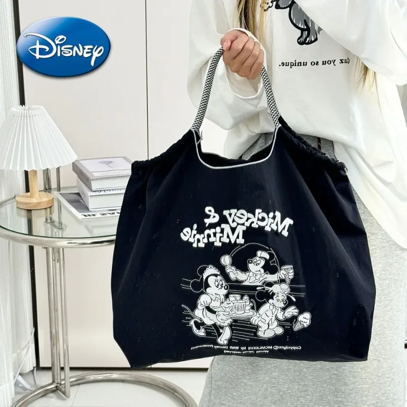 

New Winter Creative Cartoon Disney Niche Artistic Canvas Bag Women Fashion Embroidery Handbag Single Shoulder Large Capacity