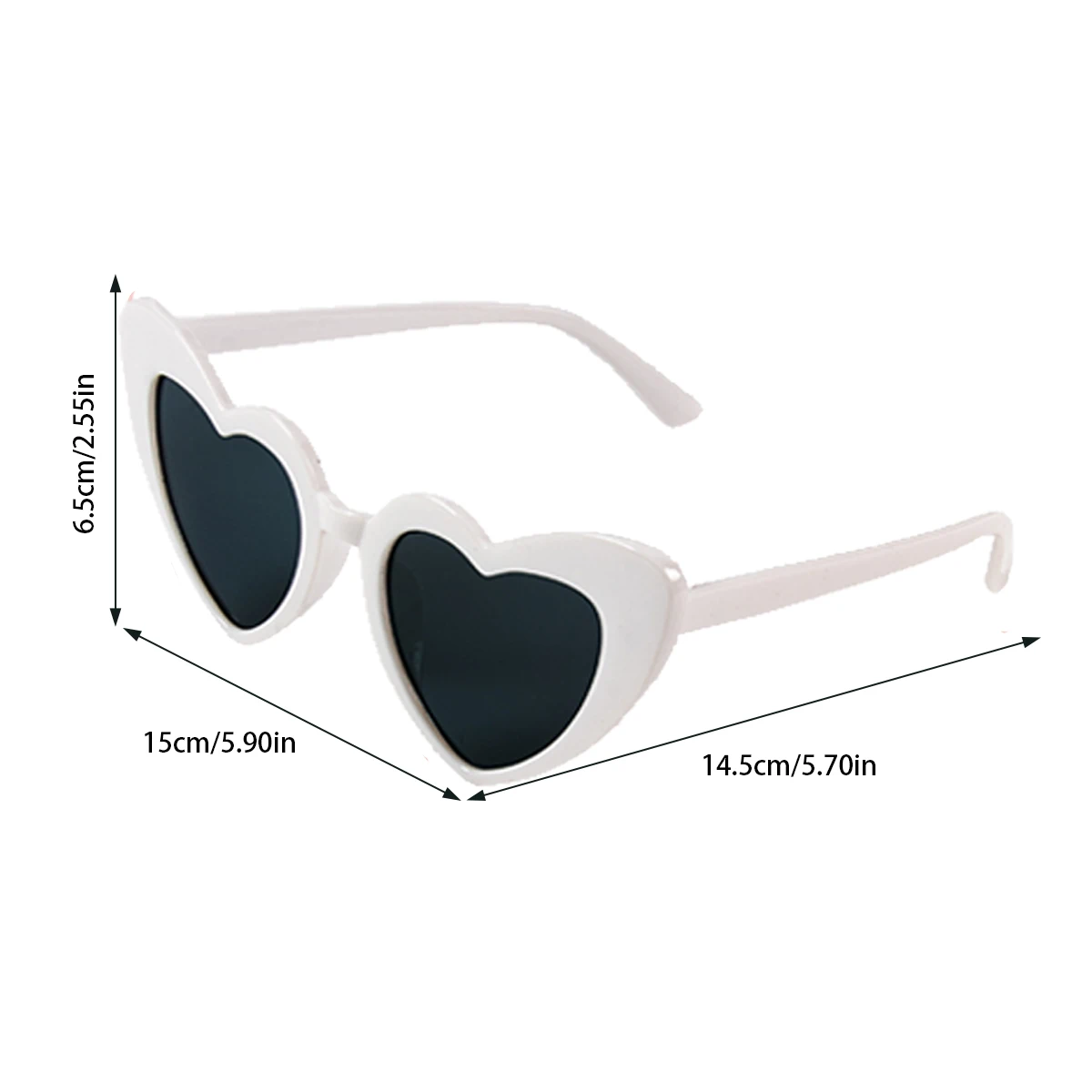 Coração Shaped Sunglasses para Bachelorette Party, noiva para ser dama de honra presentes, casamento Bridal Shower Decors, rosa e branco óculos, 8