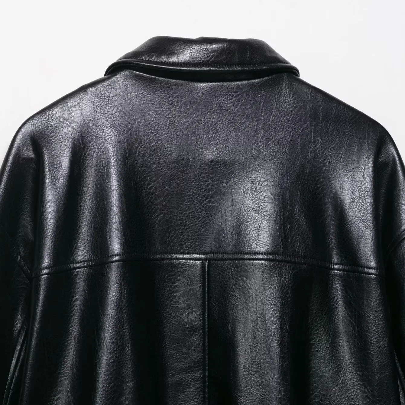 Vintage casual preto jaqueta de couro do plutônio das mulheres estilo motociclista primavera outono moda outerwear manga cheia casaco da motocicleta