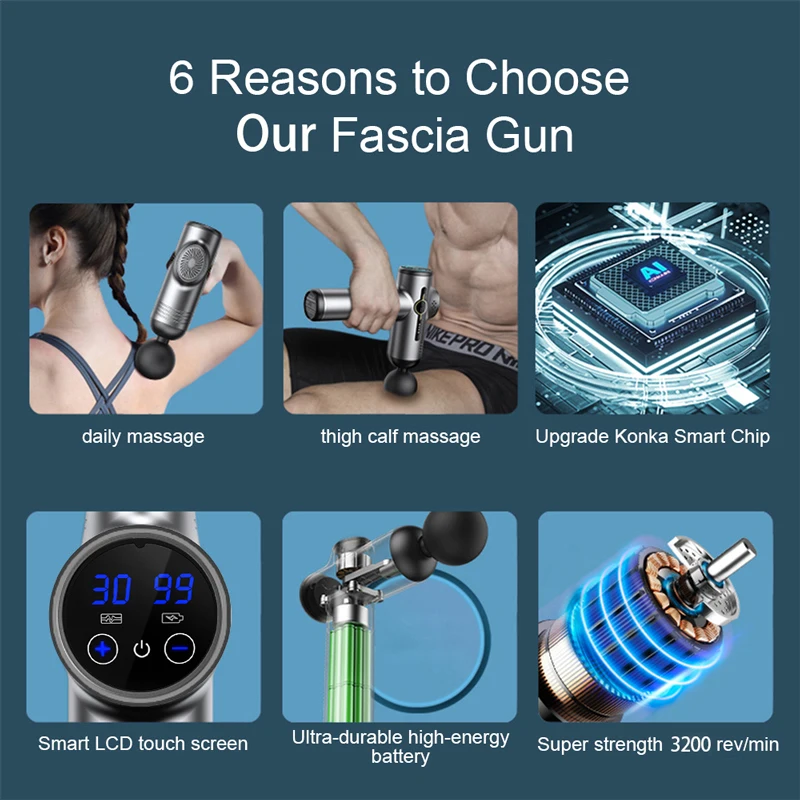 Mini pistola de massagem elétrica para senhoras, pistola fascia, choque, relaxamento muscular, vibração, fitness, corpo, pescoço, costas, casa, viagem