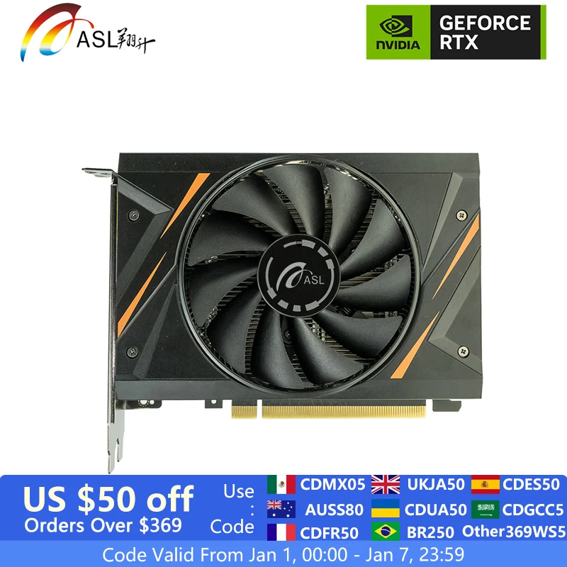 Asl nvidia geforce rtx 4060 8gb gddr6 128bit pcie 4.0 dlss 3 nova placa de vídeo para jogos placa gráfica hdmi-compatível dp para pc