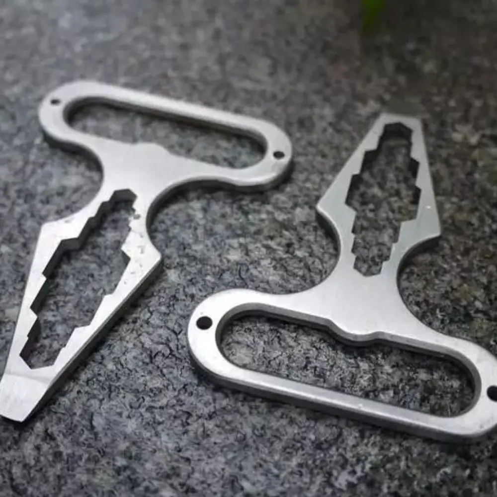 Внутренний угловой ключ EDC Самооборона Открывалка для бутылок с шипами Штопор Отвертка Кемпинг Защита с шипами Многофункциональный