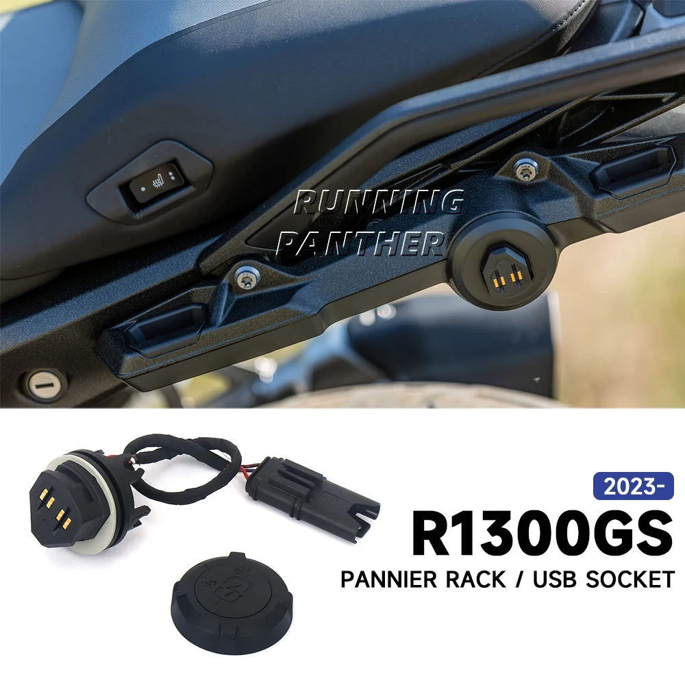 

Motorcycle USB Socket Power Outlet For BMW R1300GS GS1300 R 1300 GS 2023-2025 With lid Waterproof Hatch Cover Holder Accessories