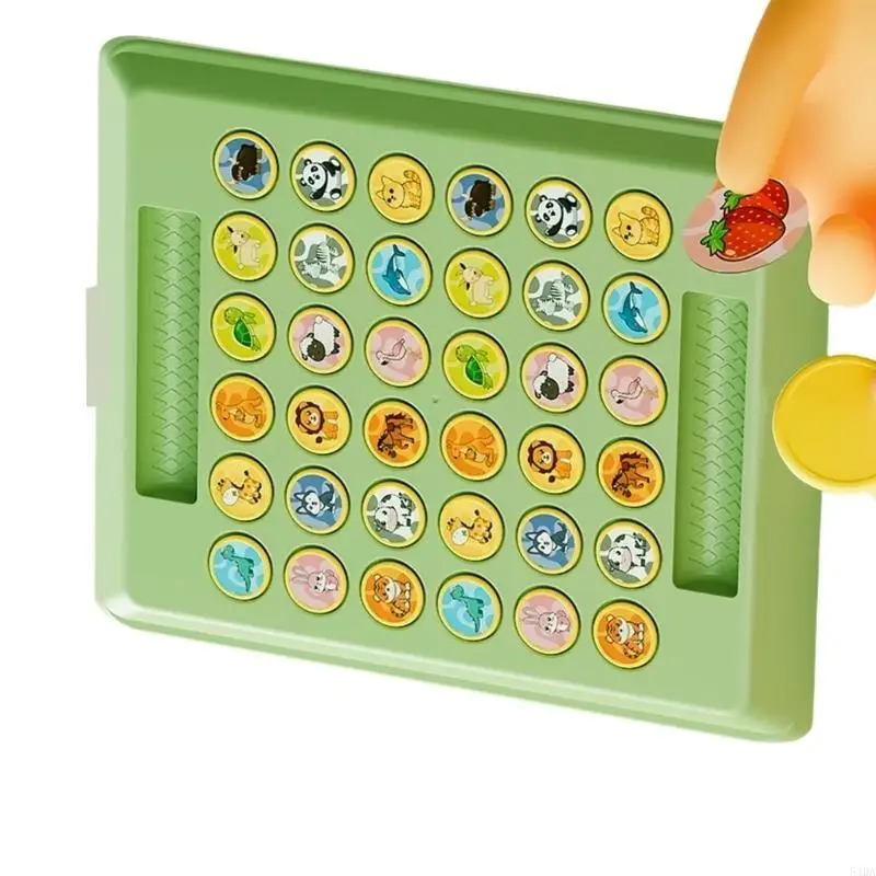 54DA الذاكرة مطابقة أرواق لعب الحيوان/الفاكهة الوجه الشطرنج مطابقة بطاقة لعبة تعليمية إشراك مهارات الذاكرة لعبة للأطفال #4