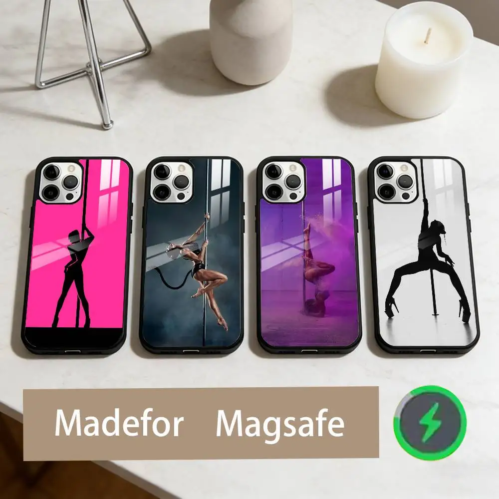 

B-Beautiful Pole Dancer Art Phone Case For iPhone17,16,15,14,13,12,11 Plus,Pro Max Magnetic For Magsafe Wireless Charging