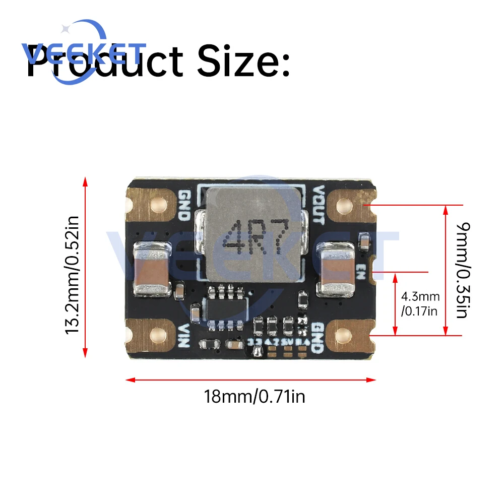 DC-DC 降圧電源モジュール入力 DC 6.5 ～ 16V ～ DC 3.3V/4.2V/5V/8.4V A全負荷電流は 4A に達します
