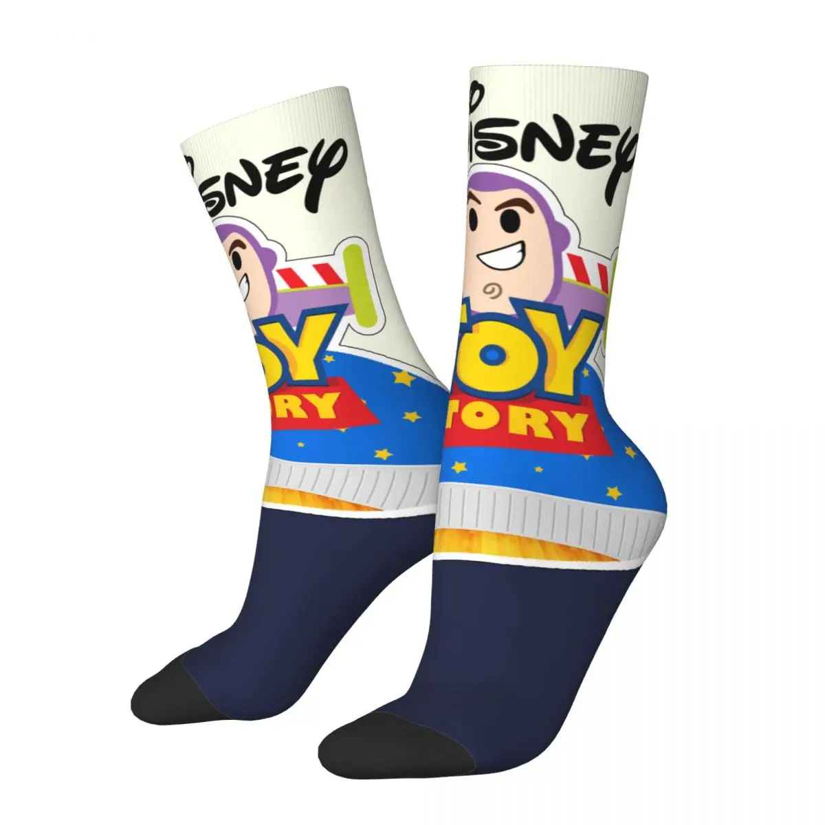 Vintage Buzz Lightyear Men's compression Socks Unisex Disney Toy Story Buzz Lightyear Harajuku Seamless Printed Novelty Sock