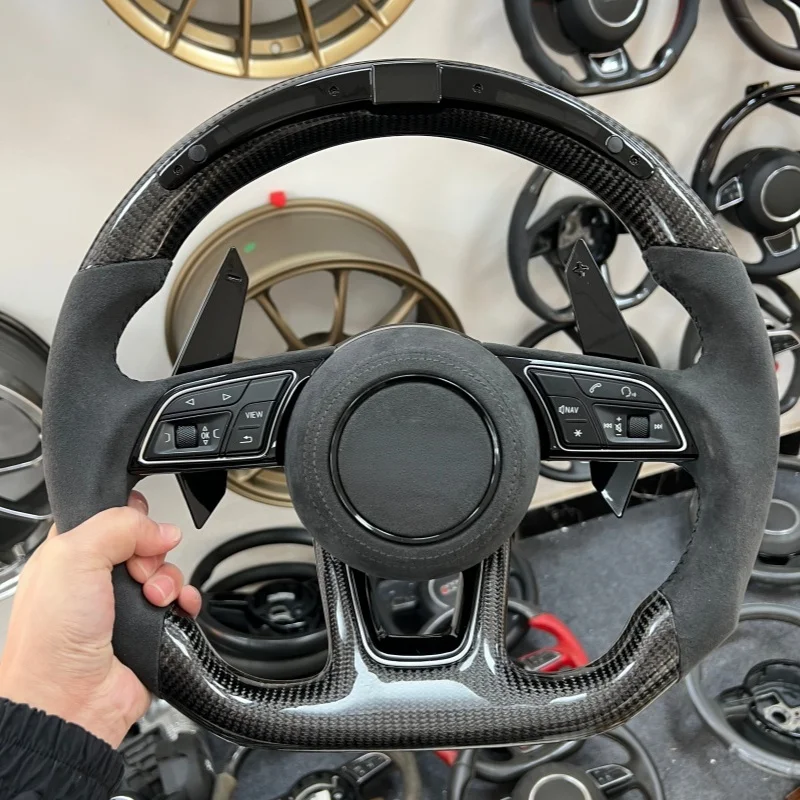 LED Upgraded Sports Multi-Function Steering Wheel For Audi A6 A7 A4 B8 B8.5 B9 S3 S4 S5 S6 C7 Q8 RS3 RS6 A5 A6 C7 Accessories