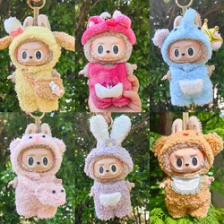 Cute Mini Plush Doll Clothes for Kids, 17cm, Outfit Accessories, Korea Kpop Exo Labubu Idol Dolls, Bear Jumpsuit, DIY Clothing, Gift