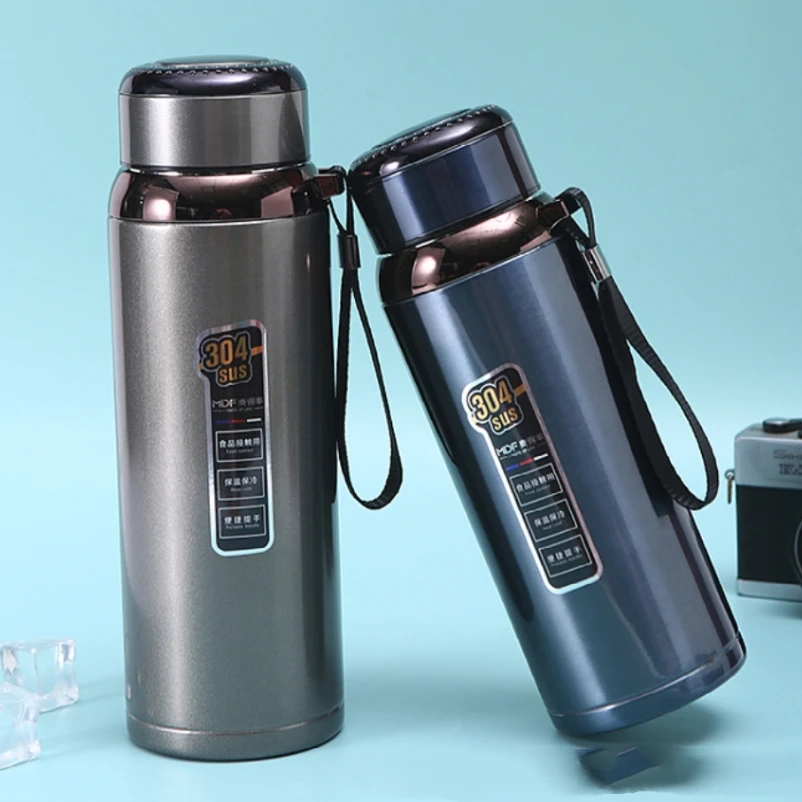 600ml Thermos Cup Vacuum Flask 304 Stainless Steel Large Capacity Tea Cup Thermos Water Bottles Thermoses DIY Lettering