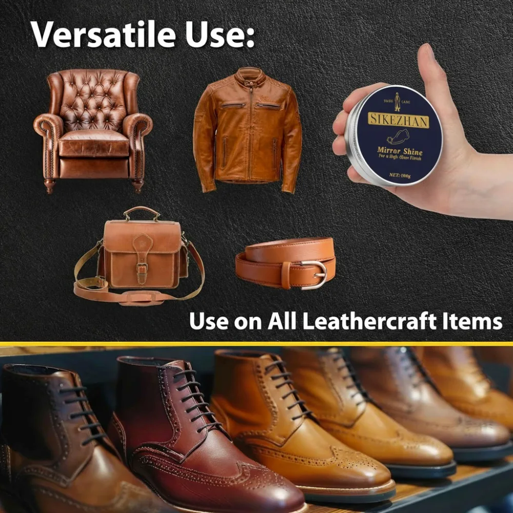 Krim Perawatan Sepatu Kulit Alami Transparan Tanpa Bau Melembabkan dan Memulihkan Sepatu Kulit Asli Anti Retak
