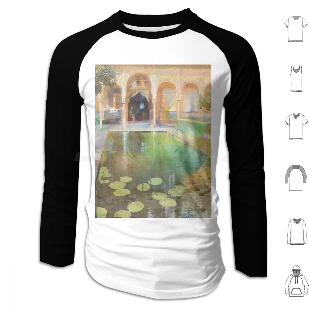 The Court Of The Myrtles Painting Hoodies Long Sleeve Water Vintage Sea New 2022 2023 Pool Trend