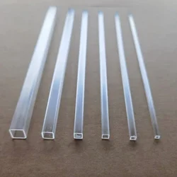 Square Acrylic Pipe, Transparent Plexiglass Tube, Hollow Duct, PMMA, Cantal Length 200mm, 3X3, 4X4, 5X5, 6X6, 8X8
