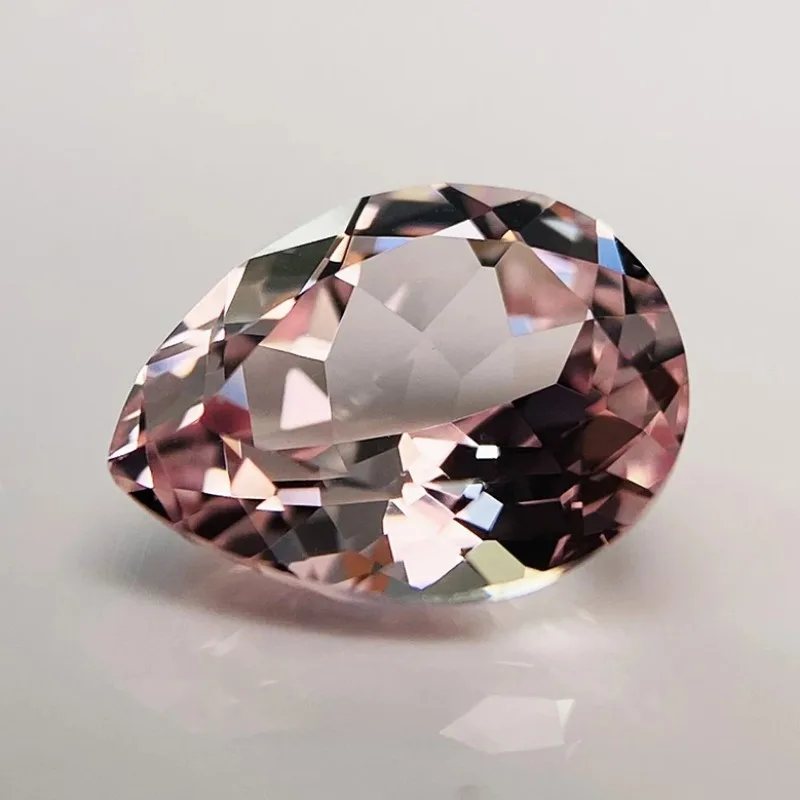 Lab Grown Sapphire Pear Shaped Sakura Pink VVS1 Charms for Jewelry DIY Ring Necklace Earrings Main Materials  AGL Certificate