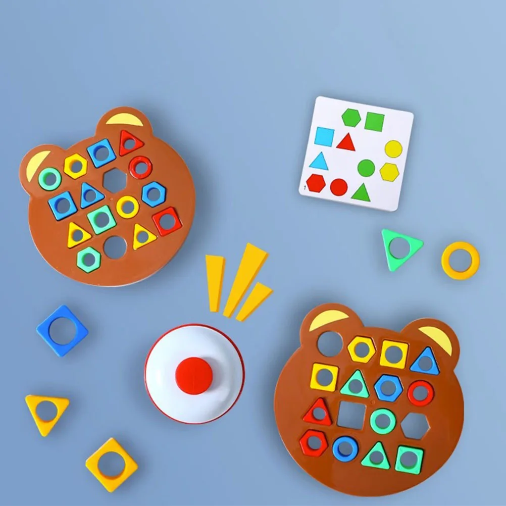 1 Zestaw Gry Edukacyjnej dla Maluchów: Dopasowywanie Kształtów, Wczesna Edukacja, Sortowanie Kolorów, Interakcja Rodzic-Dziecko, Nauka i Trening