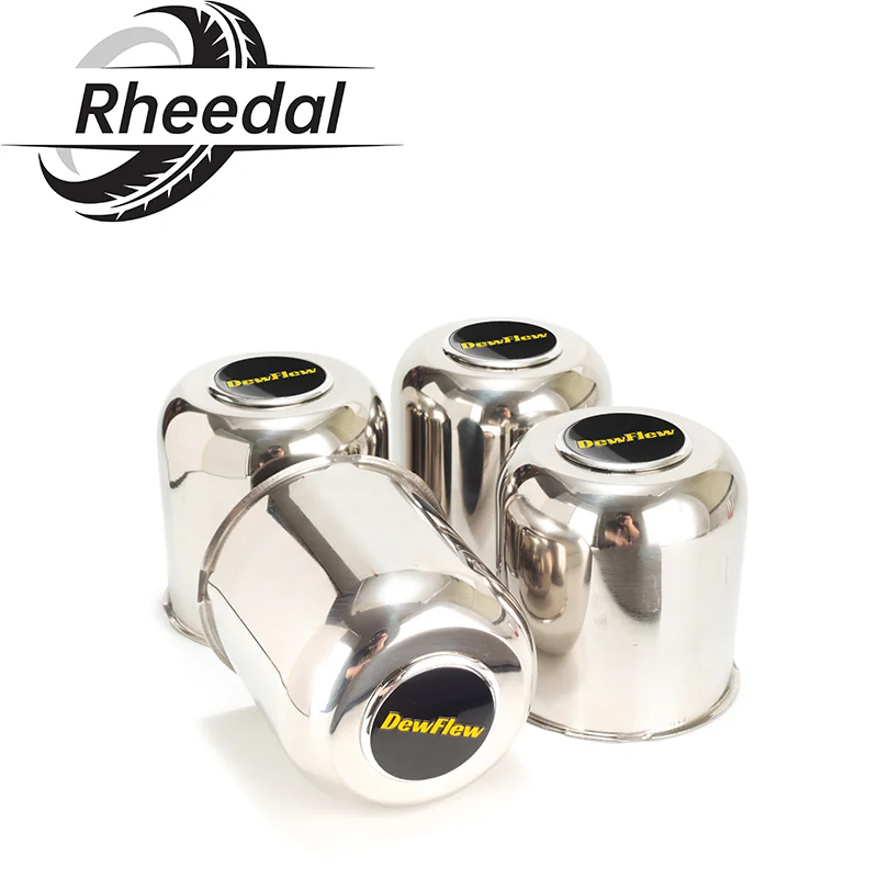 

Rheedal 2/4Pcs 108mm/4.25" Hub 109mm/4.29" H Stainless Steel PUSH-THRU HUB CENTER CAP Trailer Center Caps for Rims Truck Auto